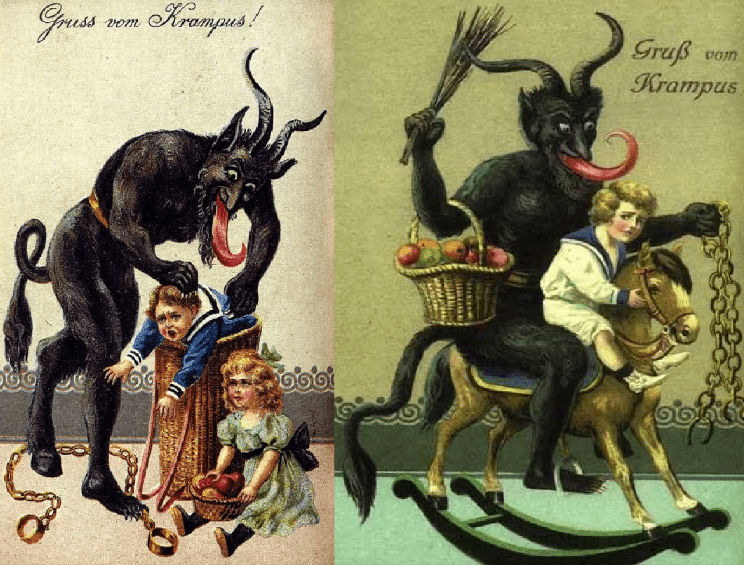 Крампус на открытках 19 века