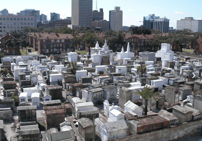 The St. Louis Cemetery No. 1 in New Orleans